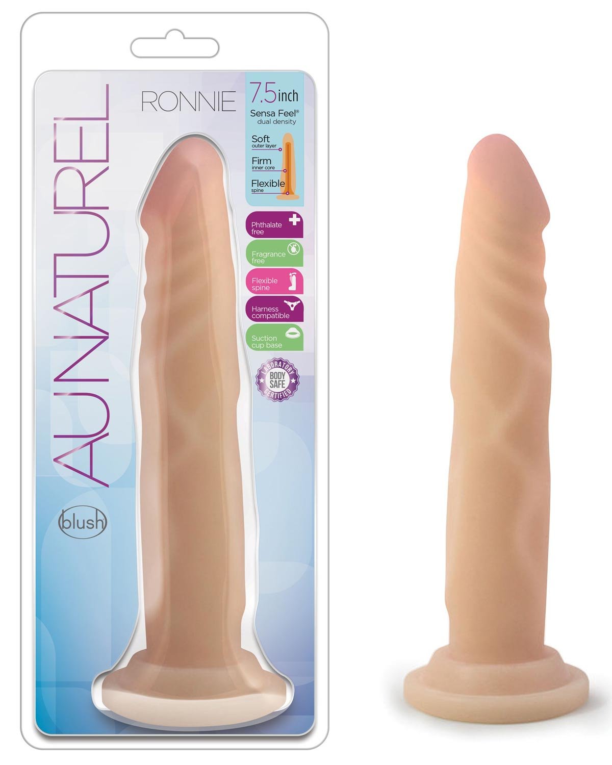 Blush Au Naturel Ronnie 7.5" Sensa Feel Dong