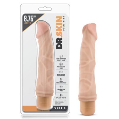 Dr. Skin Cock Vibe 6 – 8.5 Inch Vibrating Cock Beige