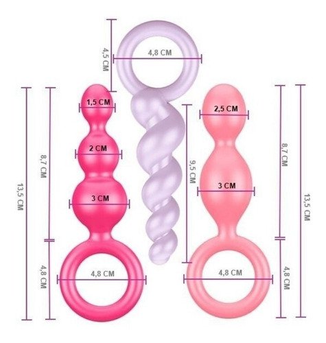 Satisfyer Set 3 Plugs Anales Tricolor - Imagen 5