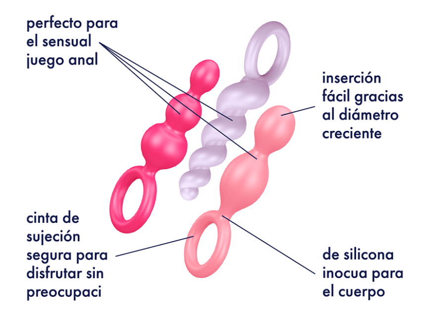 Satisfyer Set 3 Plugs Anales Tricolor - Imagen 4