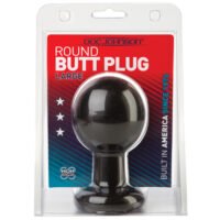 Round Butt Plug Large Black
