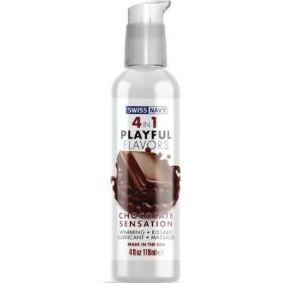 Swiss Navy 4-in-1 Playful Flavors - Chocolate Sensation - 4 Fl. Oz.
