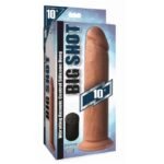 DILDO DE SILICONA VIBRANTE INALAMBRICO BIG SHOT 10"