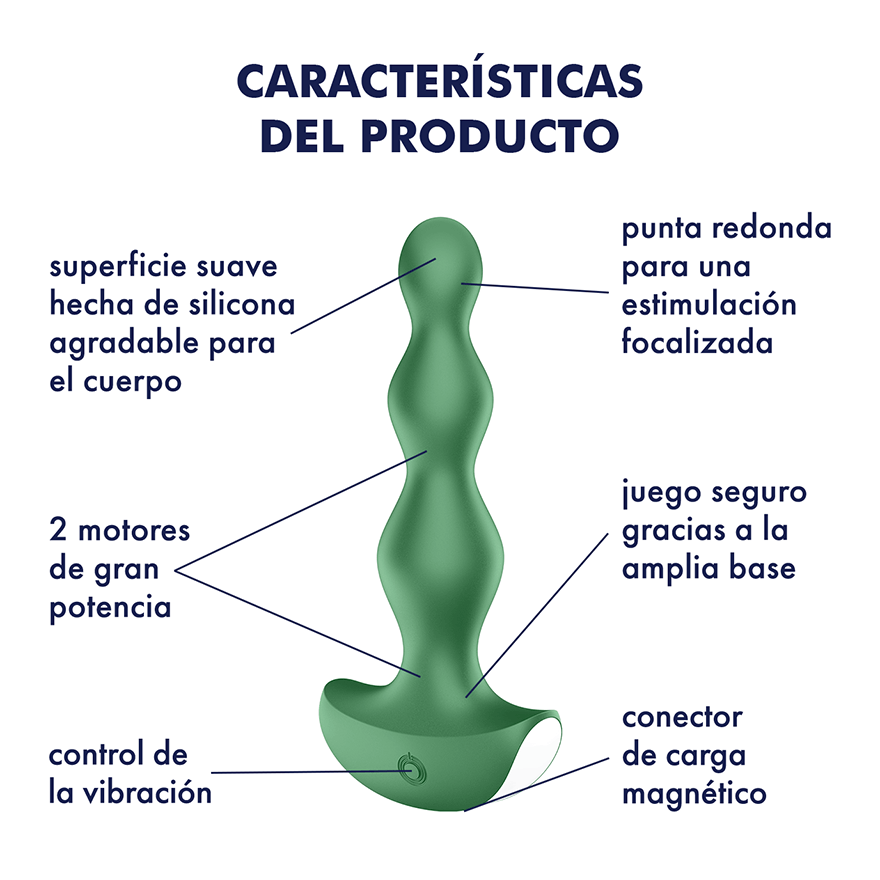 SATISFYER PLUG ANAL CON VIBRACIÓN LOLLI PLUG 2 VERDE - Imagen 2