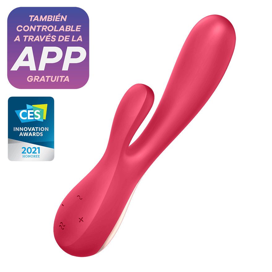 SATISFYER MONO FLEX VIBRADOR CON APP ROJO - Imagen 2