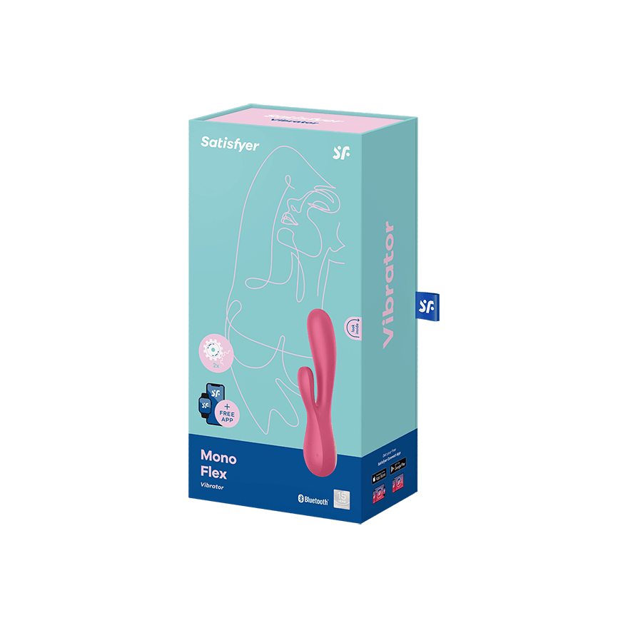 SATISFYER MONO FLEX VIBRADOR CON APP ROJO