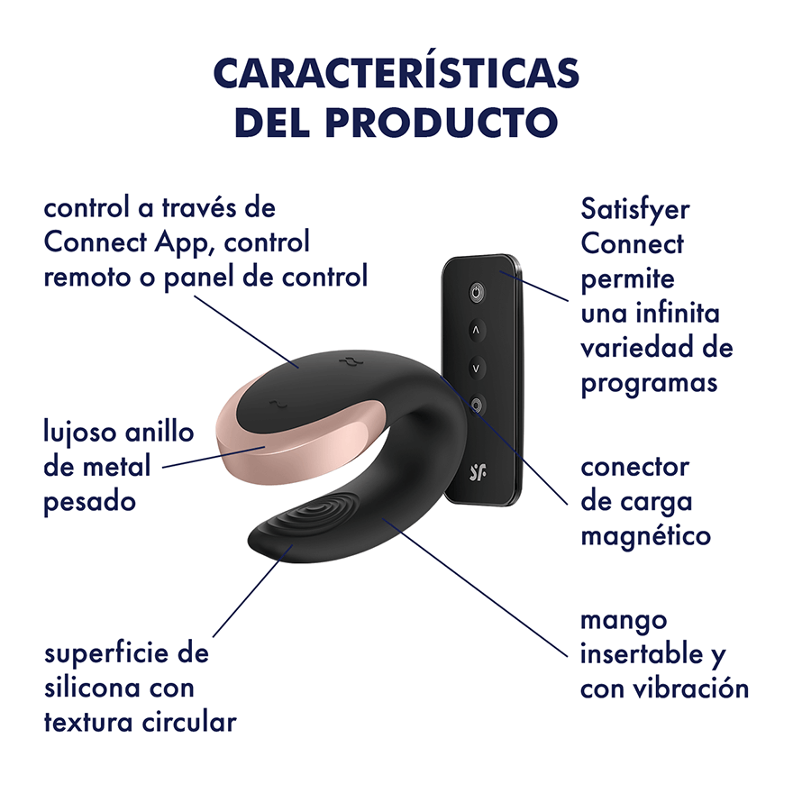 SATISFYER DOUBLE LOVE NEGRO - Imagen 3