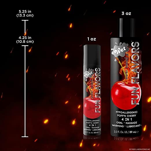 LUBRICANTE COMESTIBLE 4 EN 1 CON SABOR A CEREZA WET FUN - Imagen 2