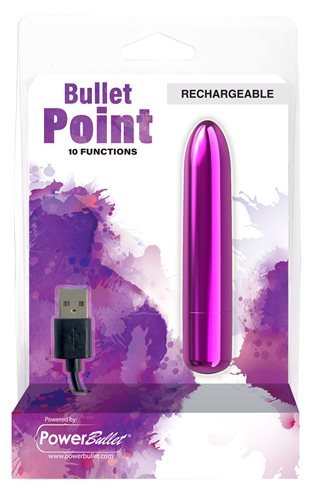 BMS – Bullet Point – Bullet Vibrator – Recargable por USB – Púrpura