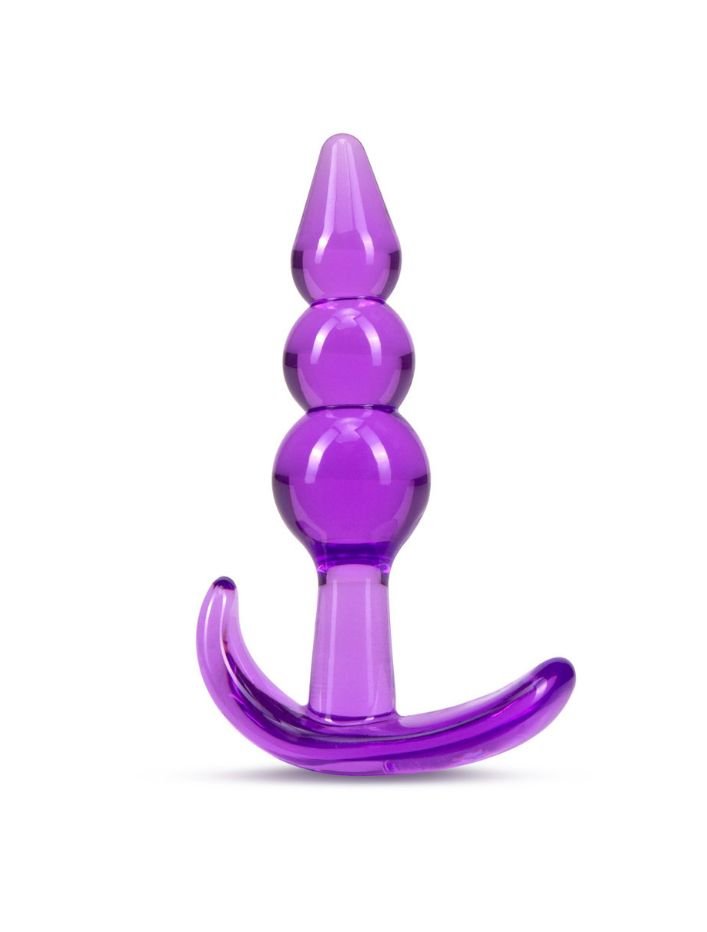 B Yours - Triple Bead Anal Plug - Purple - Imagen 4