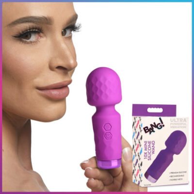 10X Mini Varita de Silicona - Púrpura