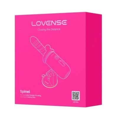 Lovense Spinel con accesorio de empuje y componente de calentamiento - Blanco/Rosa