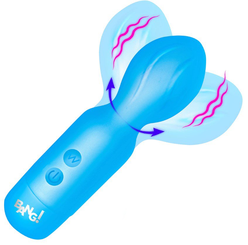 18x Vibrating Silicone Mini Wand - Blue - Imagen 3