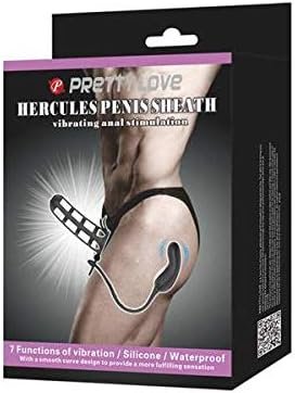 Pretty Love Hercules Funda para Pene con Plug Anal Vibratorio