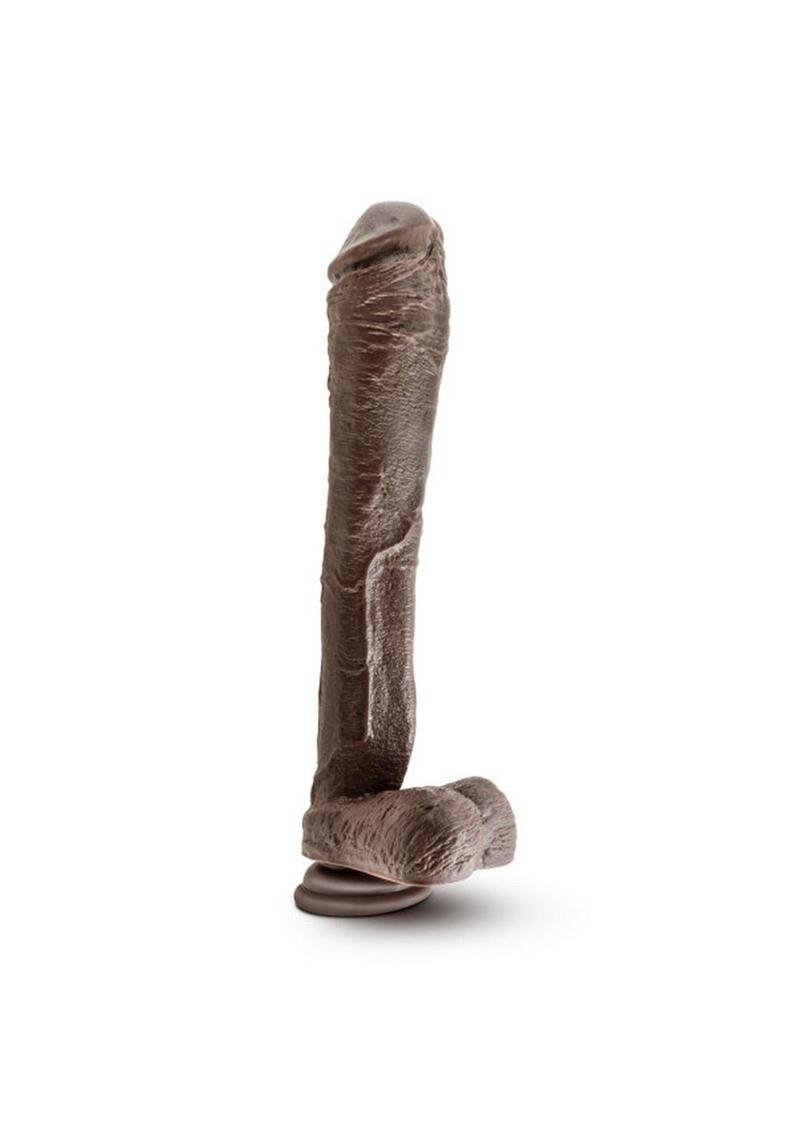 Blush Dr. Skin Mr. Ed Dildo Hiperrealista de 13" - Chocolate - Imagen 4