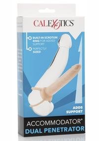 CalExotics Arnes con Dildo Penetrador con Cock Ring - Vanilla