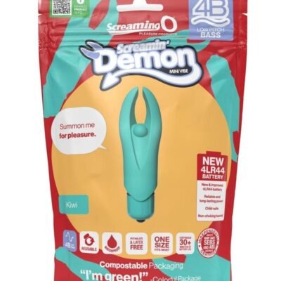 Vibrador Screaming O - 4B Demon Silicone Mini Vibrador para el Clítoris - Kiwi