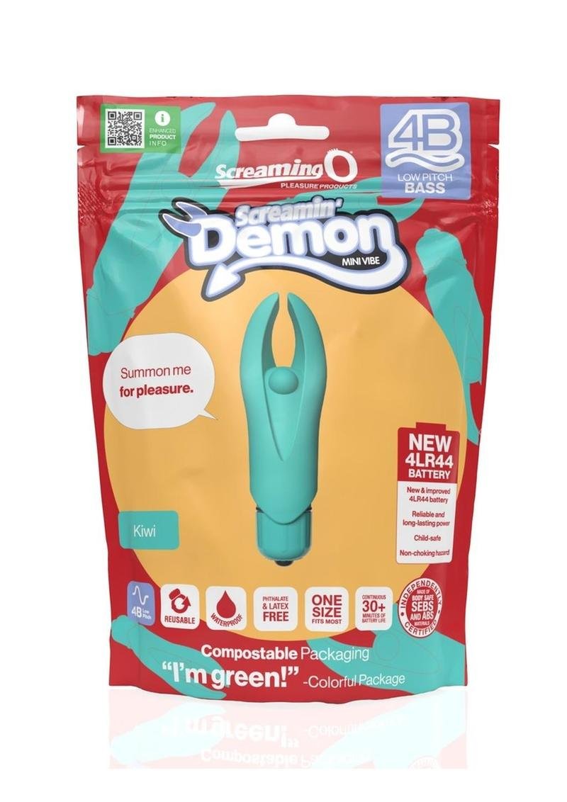 Vibrador Screaming O - 4B Demon Silicone Mini Vibrador para el Clítoris - Kiwi