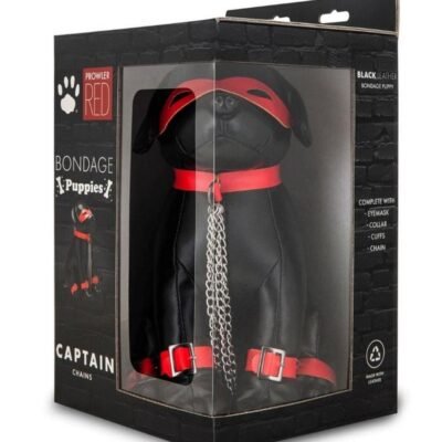 RED Bondage Puppy Captain Chains - Black/Red