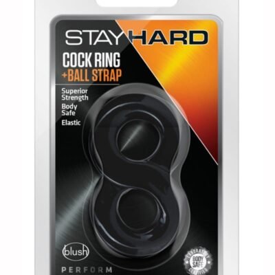 Anillo peneano Blush Novelties - Stay Hard Cock Ring and Ball Strap - Black