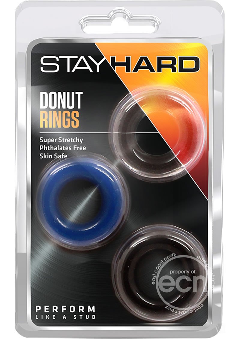 Juguete íntimo Blush Novelties - Stay Hard Donut Cock Rings - Assorted