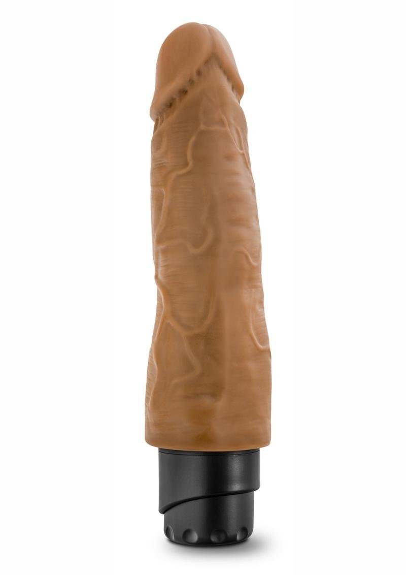 Dr. Skin Silver Collection Cock Vibe 14 Dildo vibrador 8in - Caramel - Imagen 2