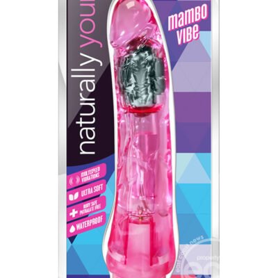 Naturally Yours Mambo Vibrador Dildo 9in - Pink