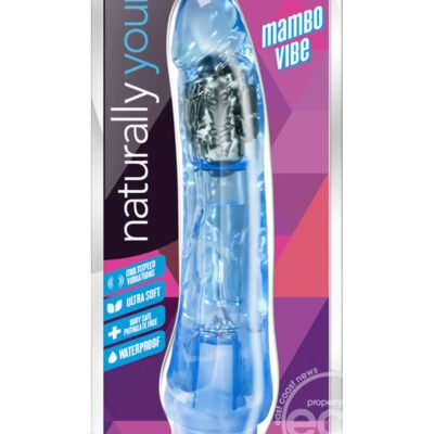 Vibrador Blush Novelties - Naturally Yours Mambo Vibrating Dildo 9in - Blue