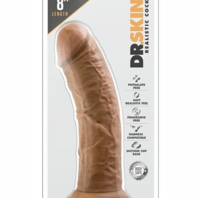 Dr. Skin Silver Collection Dildo base con ventosa 8in - Caramel
