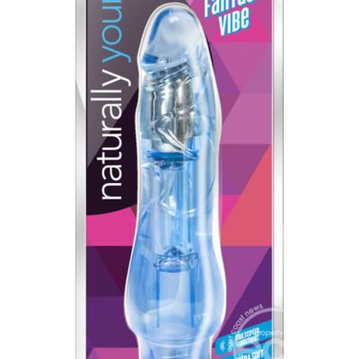 Vibrador Blush Novelties - Naturally Yours Fantasy Vibrating Dildo 8.5in - Blue
