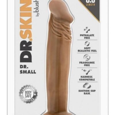 Dr. Skin Silver Collection Dr. Small Dildo 6.5in - Caramel