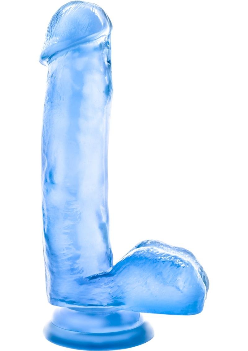 B Yours Sweet N' Hard 1 Dildo con testiculos 7in - Blue - Imagen 2