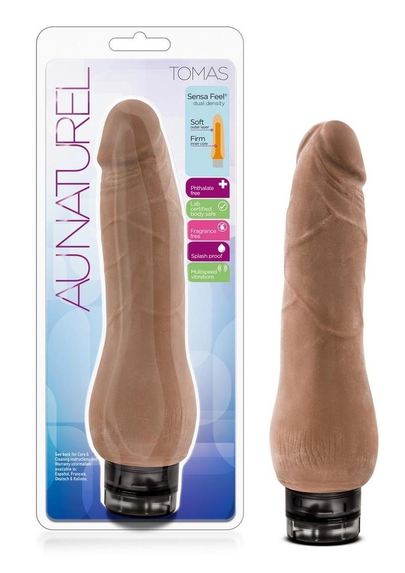 Au Naturel Tomas vibrador realĂstico 9in - Caramel