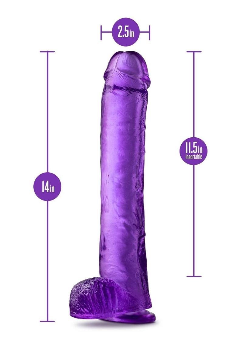 B Yours Plus Hefty N' Hung Dildo base con ventosa - Purple - Imagen 2