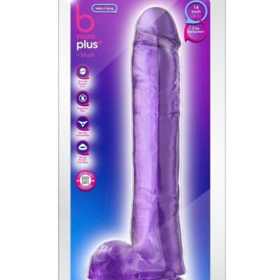 B Yours Plus Hefty N' Hung Dildo base con ventosa - Purple