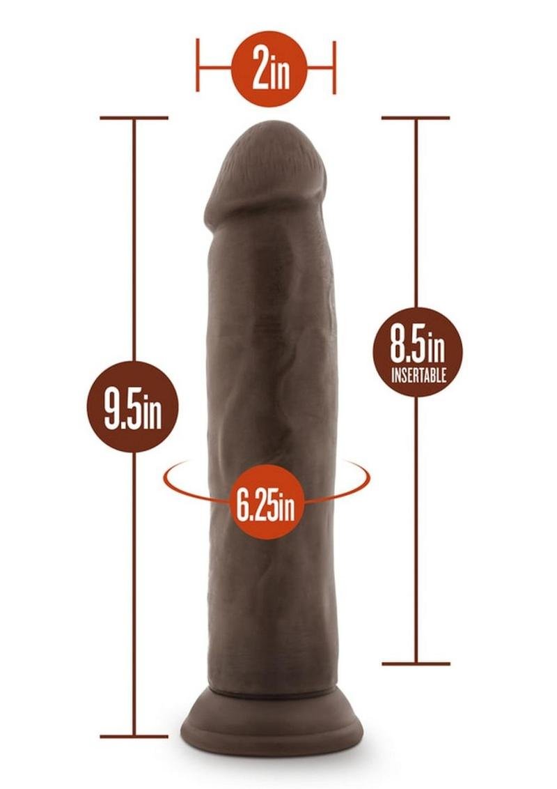 Dr. Skin Silver Collection Dildo 9in - Chocolate - Imagen 2