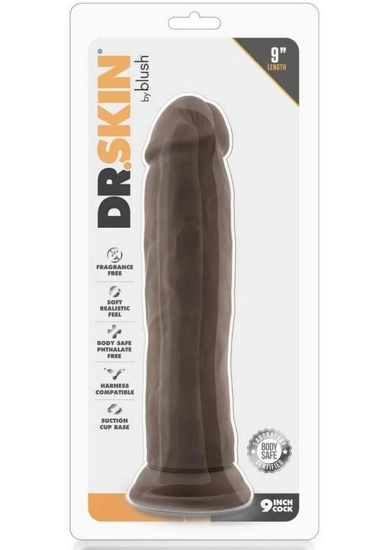 Dr. Skin Silver Collection Dildo 9in - Chocolate