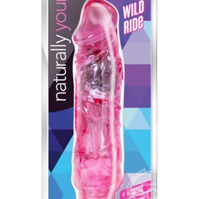 Vibrador Blush Novelties - Naturally Yours Wild Ride Vibrating Dildo 9in - Pink