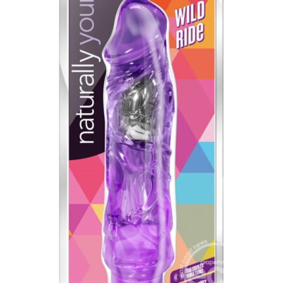 Vibrador Blush Novelties - Naturally Yours Wild Ride Vibrating Dildo 9in - Purple