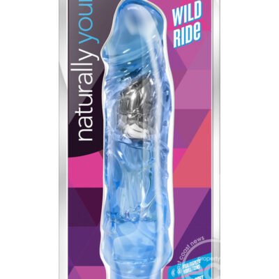Vibrador Blush Novelties - Naturally Yours Wild Ride Vibrating Dildo 9in - Blue