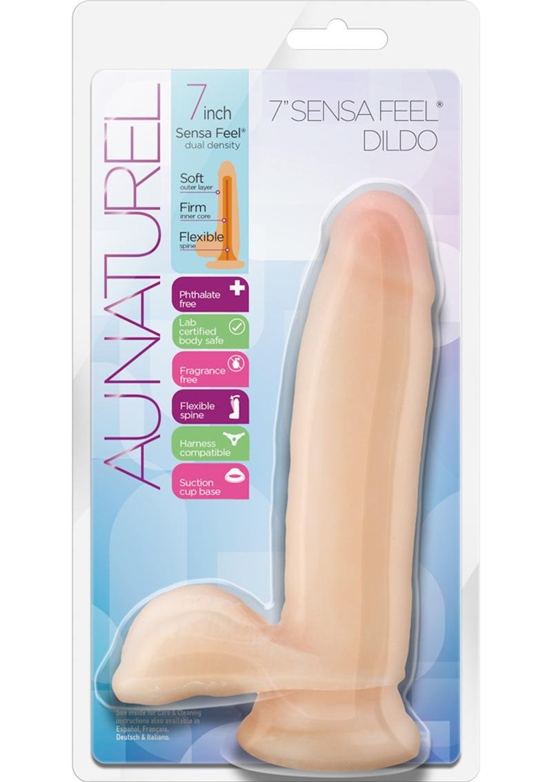 Au Naturel Sensa Feel Dildo con testÃculos 7in - Vanilla - Imagen 2