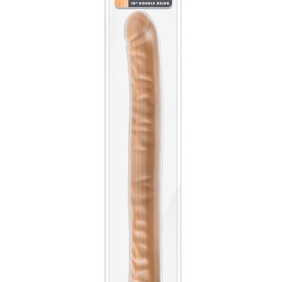 Dr. Skin Silver Collection Dildo doble 18in - Caramel