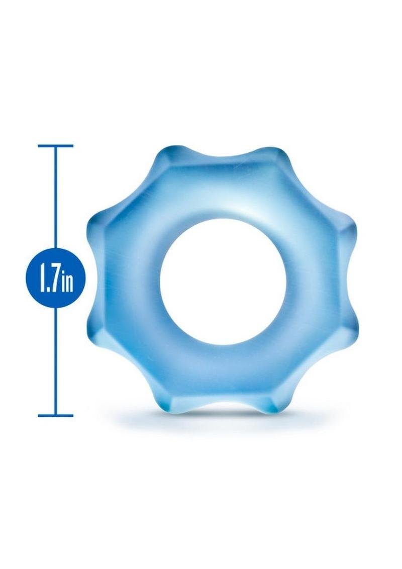 Anillo peneano Blush Novelties - Stay Hard Glo Nutz Cock Ring (40pc Bowl) - Blue - Imagen 2