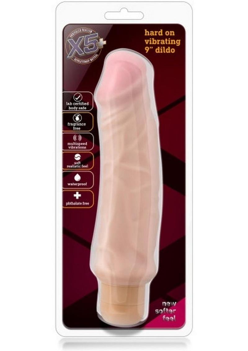 Vibrador Blush Novelties - X5 Plus Hard On Vibrating Dildo 9in - Vanilla
