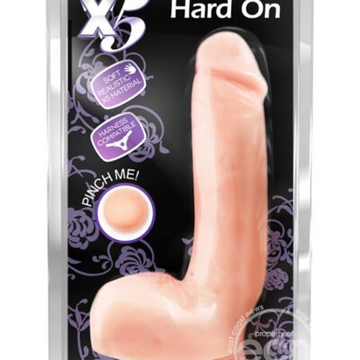Dildo Blush Novelties - X5 Hard on Dildo With Balls 8.75in - Vanilla