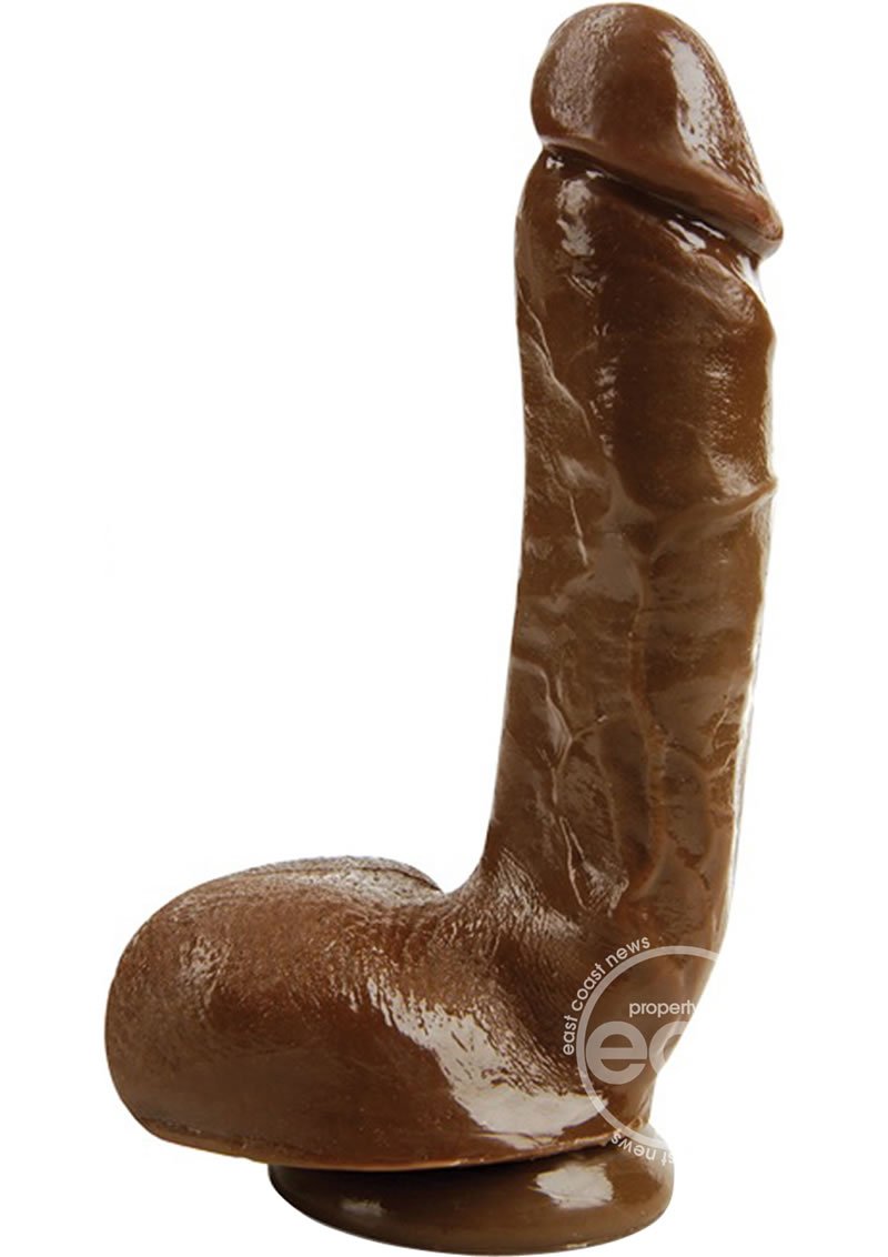 Dildo Blush Novelties - X5 Hard on Dildo with Balls 8.75in - Caramel - Imagen 2