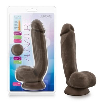 Au Naturel Jerome Dildo 8.75in - Chocolate