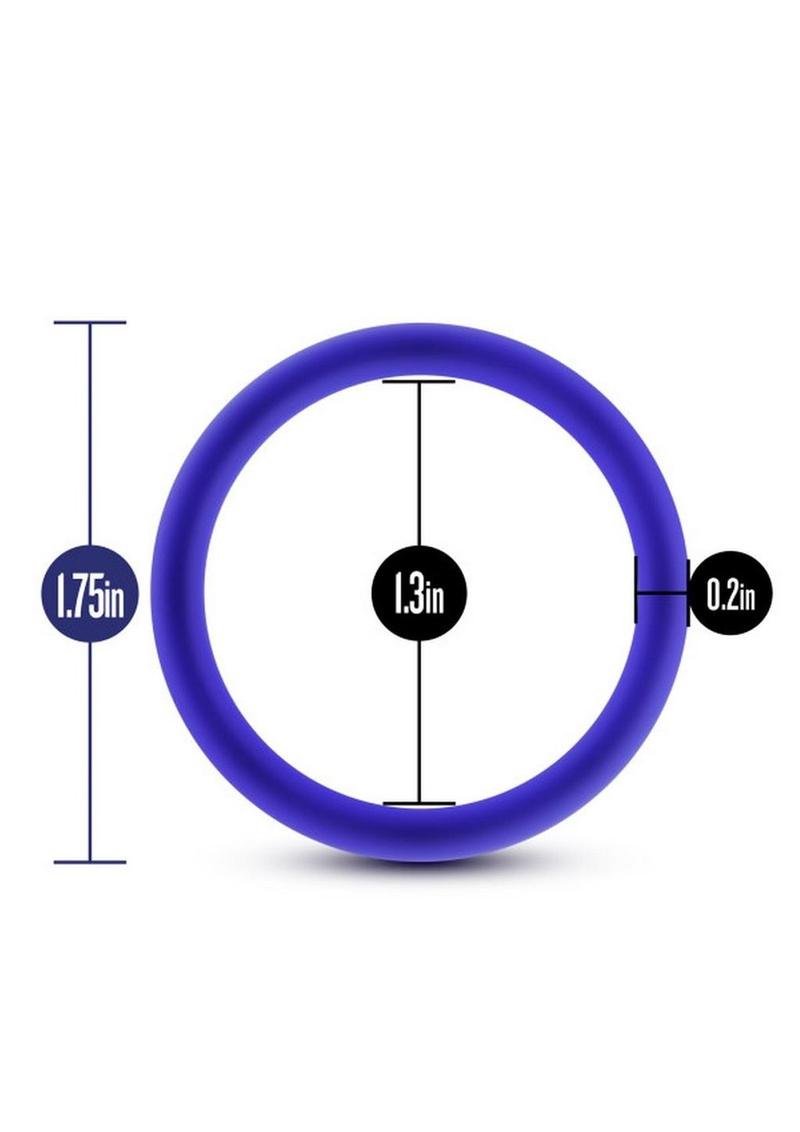 Performance VS1 Pure Silicone Cock Rings (3 Pack) Indigo - Imagen 2