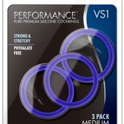 Performance VS1 Pure Silicone Cock Rings (3 Pack)  Indigo