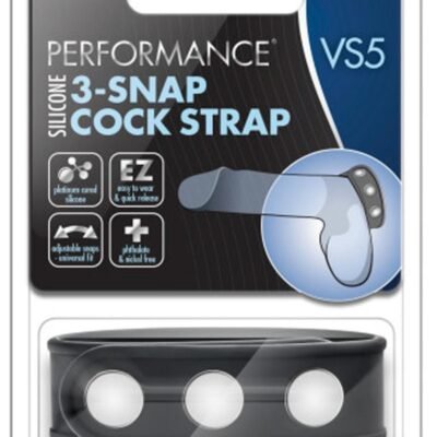 Performance VS5 Silicone 3 Snap Cock Strap - Black